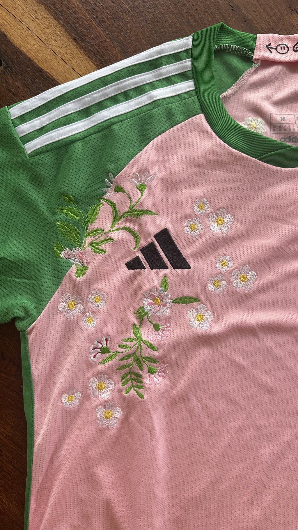 Custom Floral Embroidered Japan x Nigo 2022 Special Edition Football Jersey - Cherry Blossom Sakura Kit