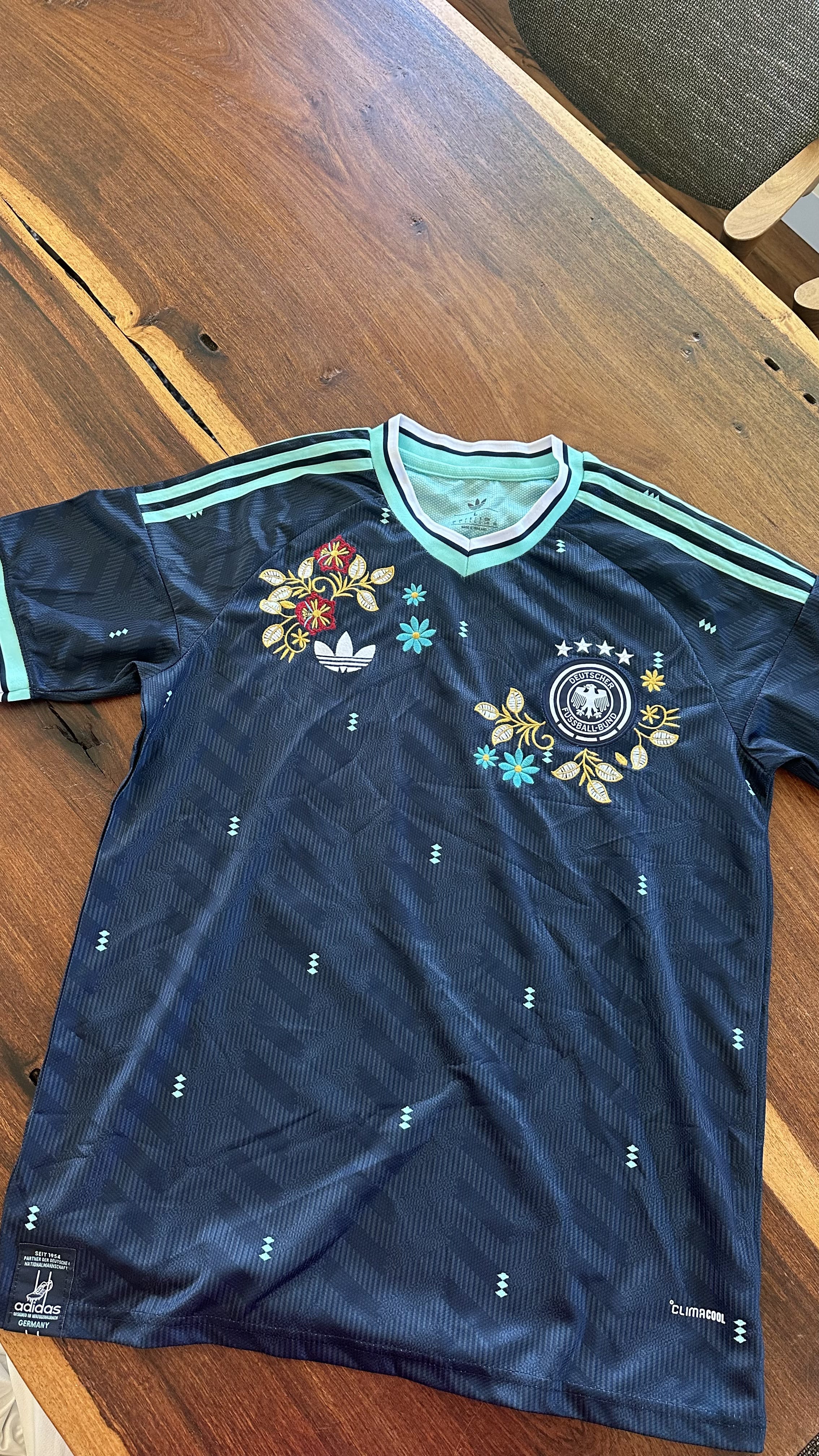Custom Floral Embroidered Germany 2024 Away Football Jersey
