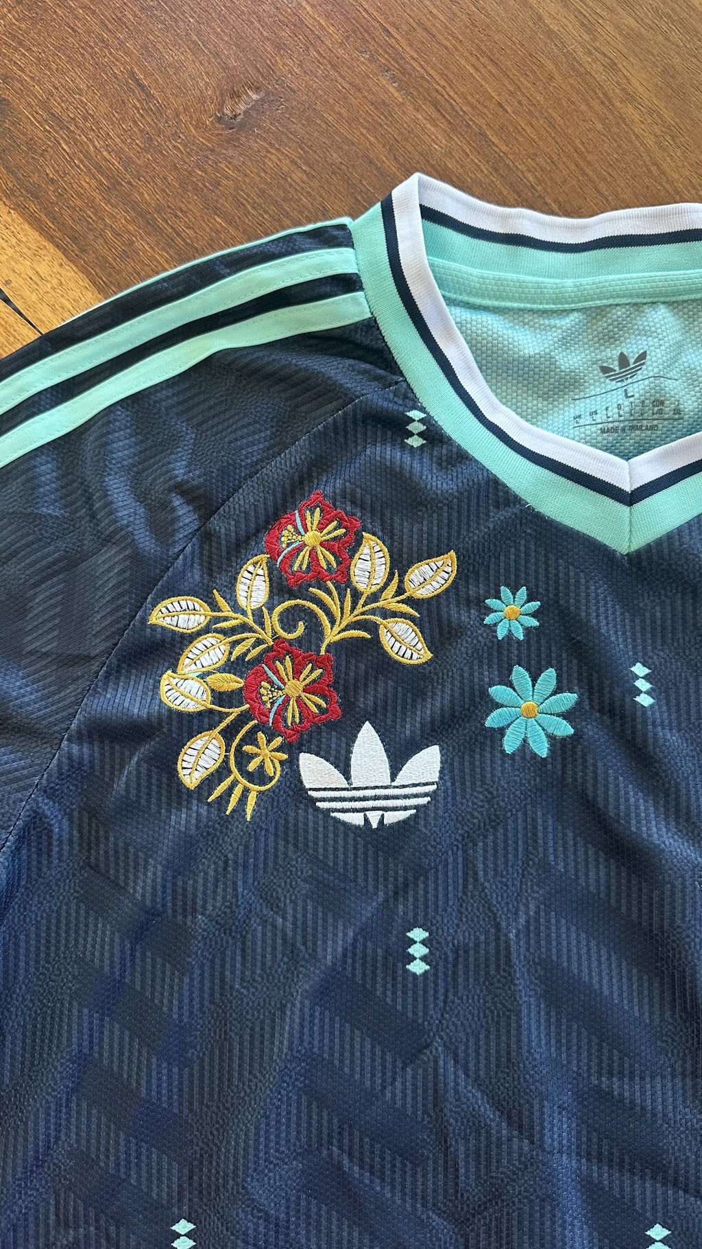 Custom Floral Embroidered Germany 2024 Away Football Jersey