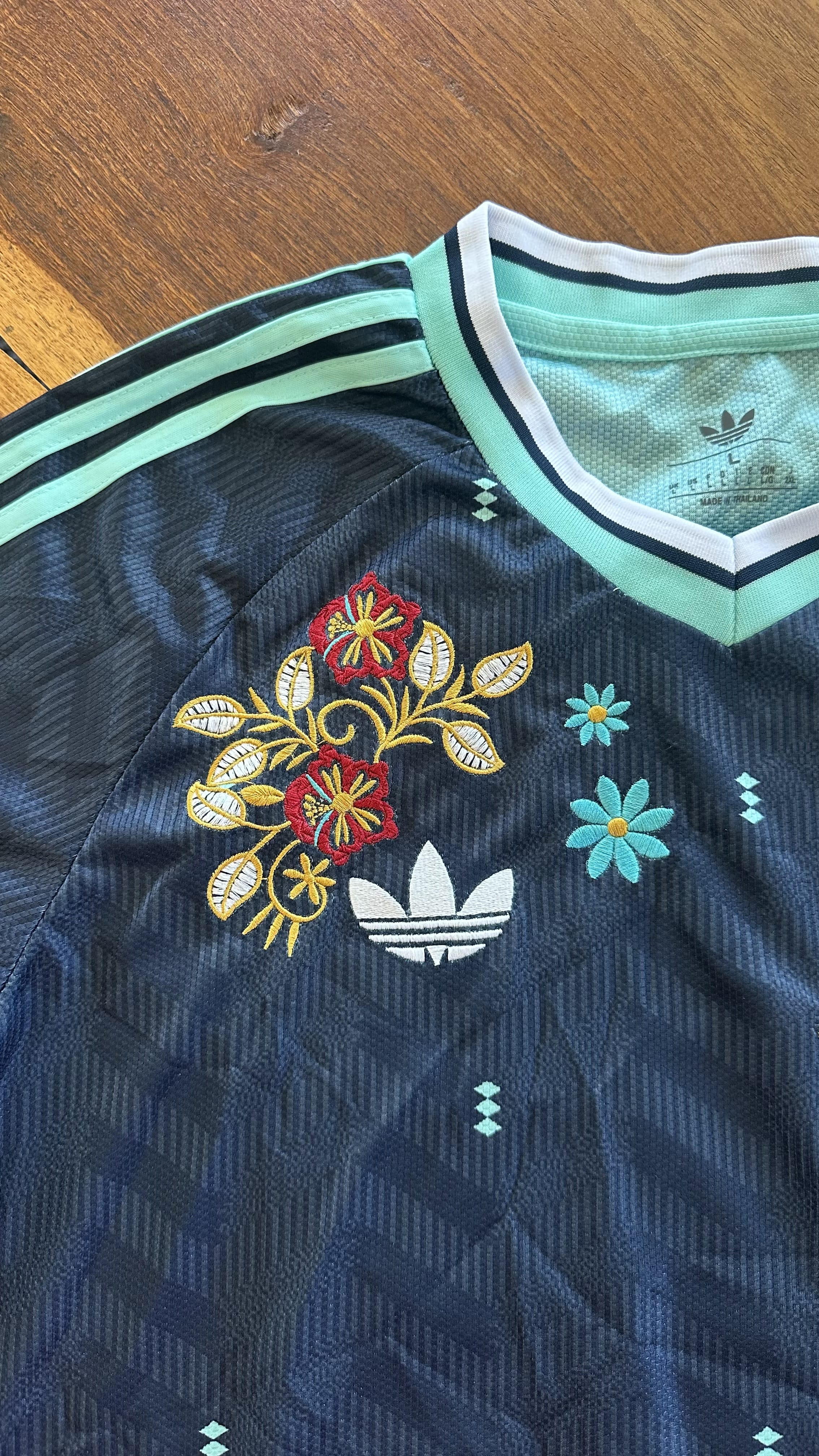 Custom Floral Embroidered Germany 2024 Away Football Jersey