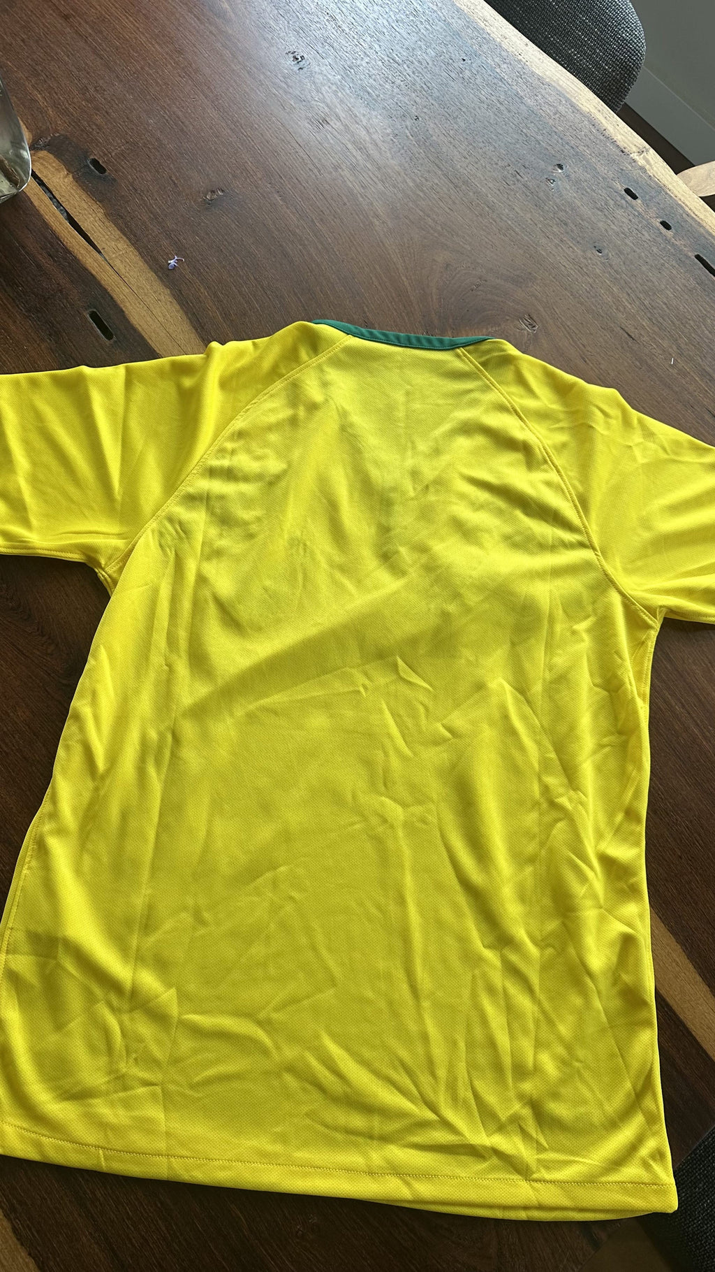Custom Floral Embroidered Brazil World Cup 2014 Home Football Jersey