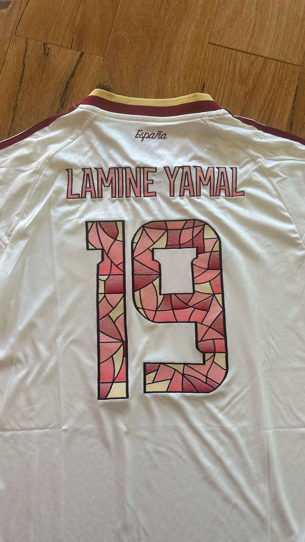 Embroidered Spain 2026 World Cup Away Football Jersey – Lamine Yamal 19