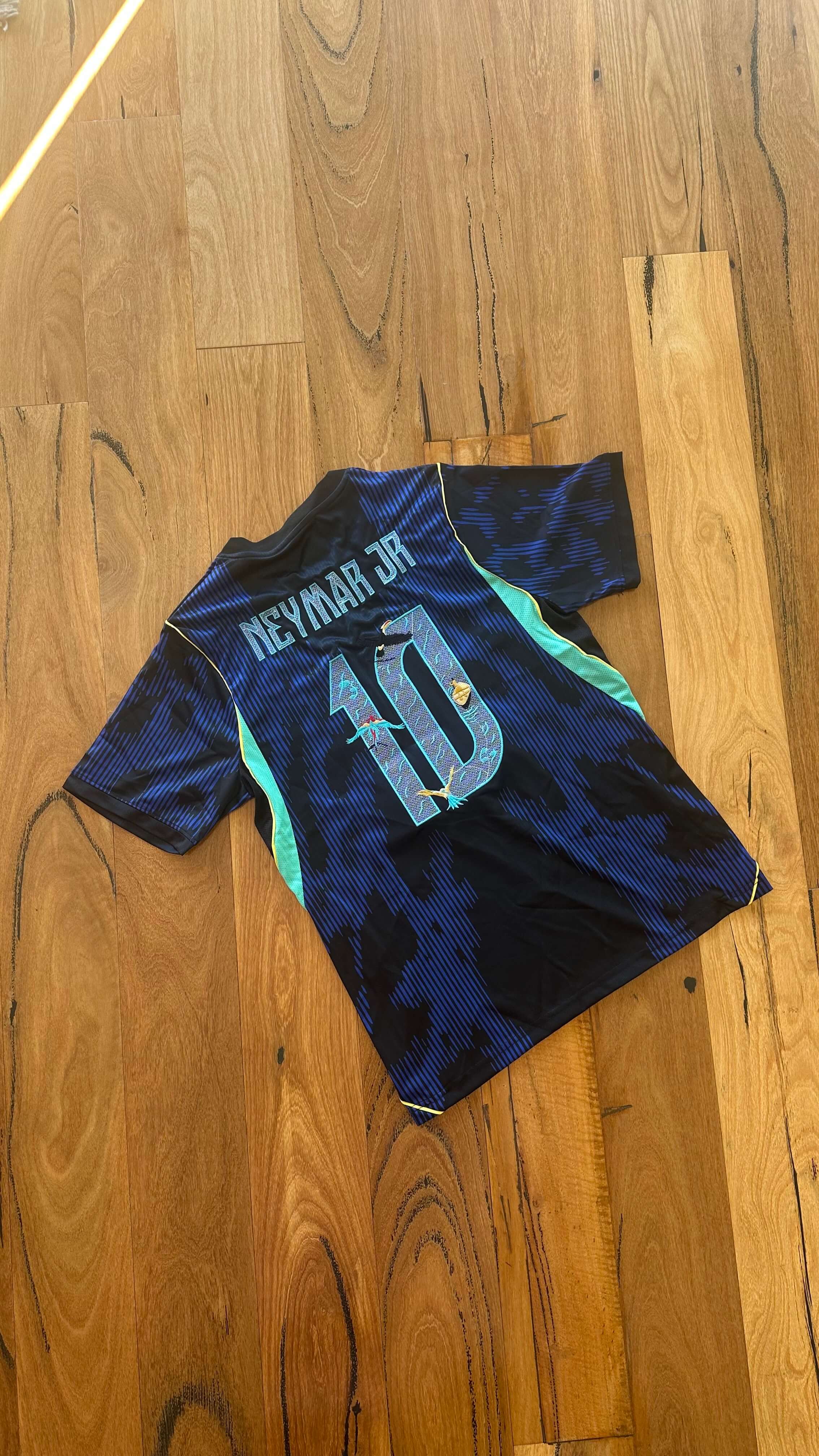 Embroidered Brazil 2026 World Cup Away Football Jersey – Neymar Jr 10